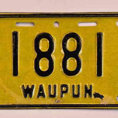 License Plate, Bicycle, 1986-1987