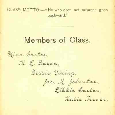 Members of 1887 Class.
