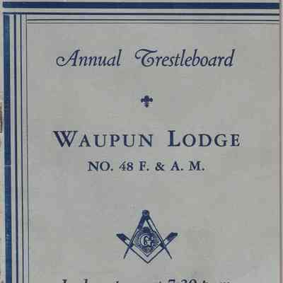 Program, Masonic Lodge No 48, F & A M, Annual Trestleboard