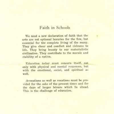 Slogan - Faith in Schools.