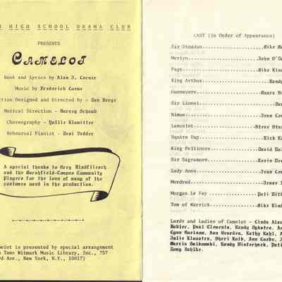 Waupun High School Drama Club "Camelot" (Nov 6&7 1981): Origformat: Other