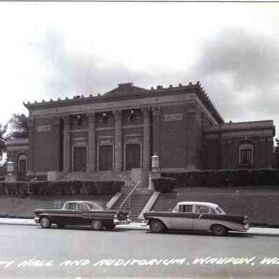 Postcard, City Hall, and Auditorium, #451-F