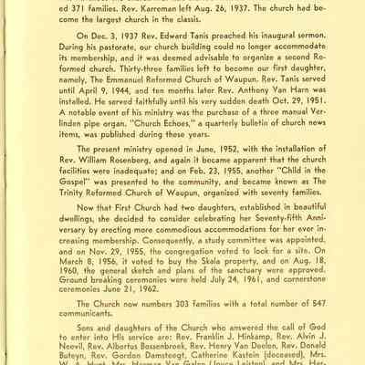 First Reformed 75th anniversar