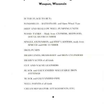 Ad for Windmills and Supplies - Breyer Bros., Whiting & Co.