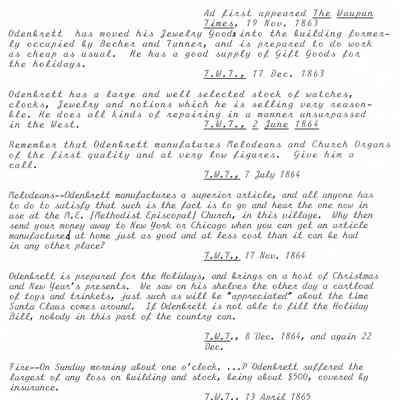 Brief History Of Philip Odenbrett Organ Business