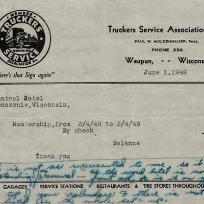 Invoice, Truckers Service Association, Inc., Paul Moldenhauer