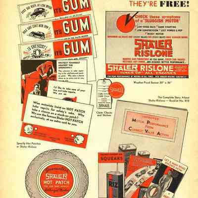 Back of Shaler Hot Patches magazine-April 1935