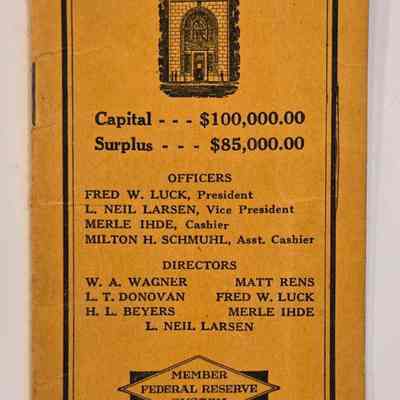 Pass Book, State Bank