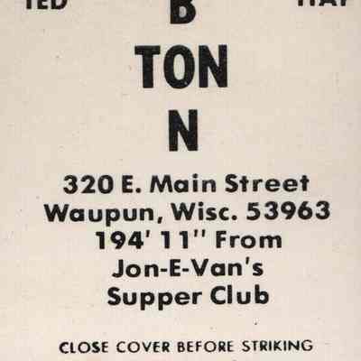Matchbook, Bon-Ton, Jon-E-Van's