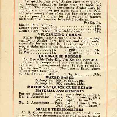 Shaler Advertising Booklet.