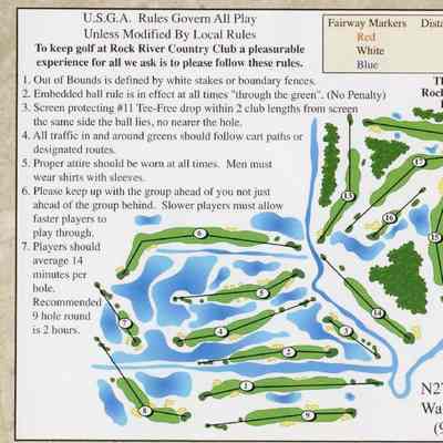 Scorecard, Rock River Country Club, Golf