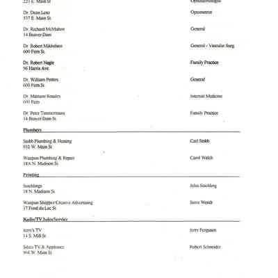Pg. 16, Plumbers-Radio/TV Sales/Service