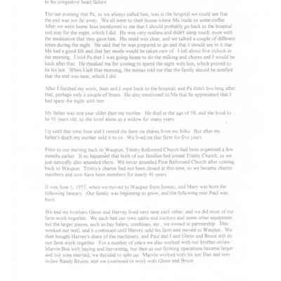 Father's passing/birth of children