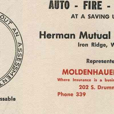 Card, Insurance, Herman Mutual Insurance, Moldenhauer Agency