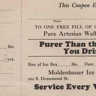 Coupon, Moldenhauer Ice and Fuel