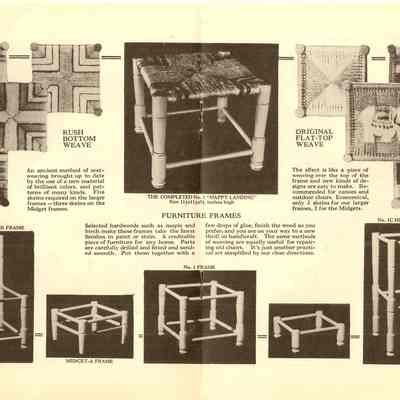 Center pages of booklet, seating