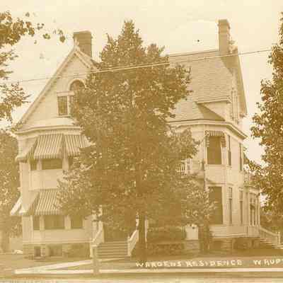 Postcard, Corrections, Wisconsin State Prison, Warden's Residence