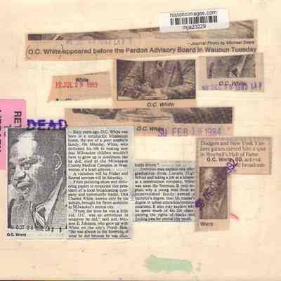 Info on back of photo of O. C. White