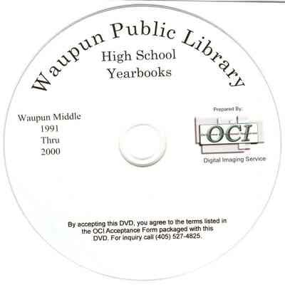 DVD of Waupun Middle School Yearbooks - 1991-2000