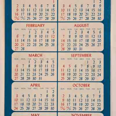Calendar, Cy's Repair Shop, 1977