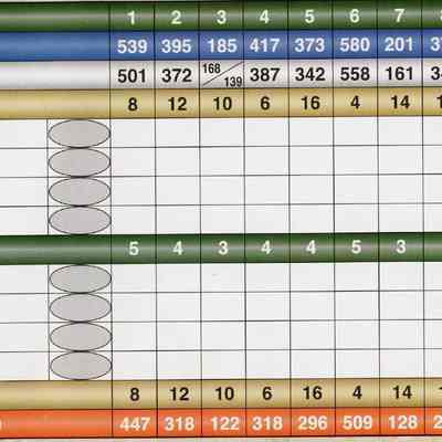 Golf Score Card
