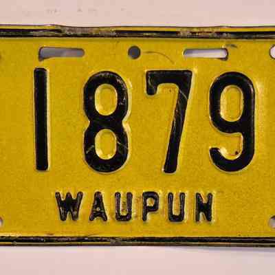License Plate, Bicycle, 1986-1987
