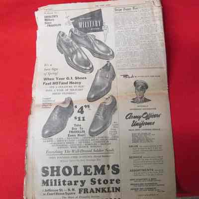 Newspaper, WWII, The Camp Crier, April 9, 1943