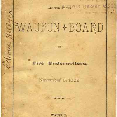 Waupun Board Constitution, By Laws and Rates