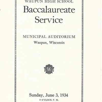 Waupun High School Baccalaureate Service Program