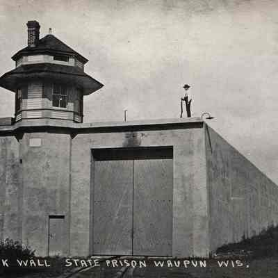 Postcard, Corrections, Wisconsin State Prison, Back Wall