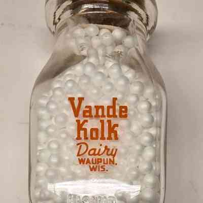 Milk Bottle, Dairy, Vande Kolk Dairy, Half Pint