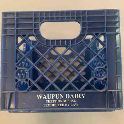 Milk Crate, Waupun Dairy, Plastic