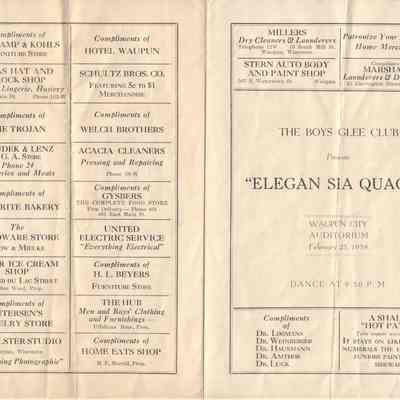 Waupun, Boys Glee Club "Elegan Sia Quachi" (Feb 23 1938)