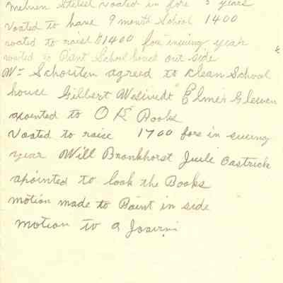 1944 Alto Annual School Meeting