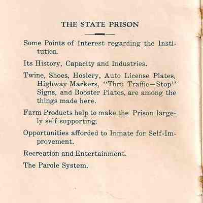 Souvenir Booklet from the Wisconsin State Prison.