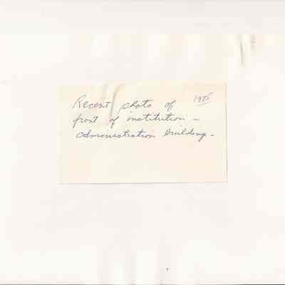 Back of 1975 photo of Wisconsin State Prison
