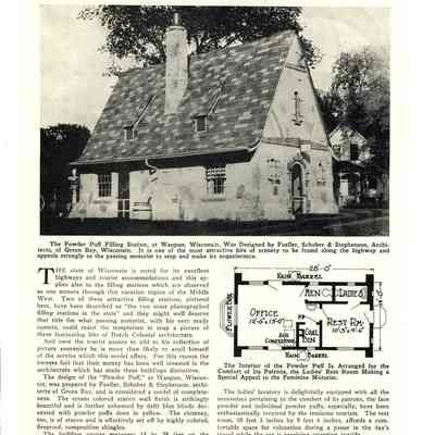 Powder Puff Filling Station Article, American Builder, 1927