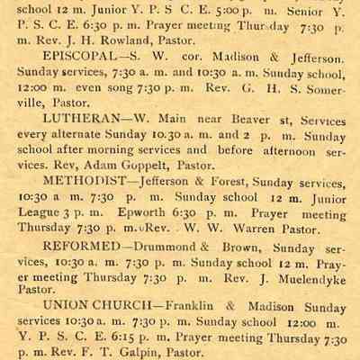 Waupun Directory 1898