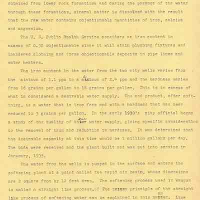 Historical info on Waupun Public Works cont.'