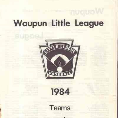 Program, 1984 Little League