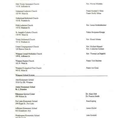 Pg. 23 Churches, Waupun School System