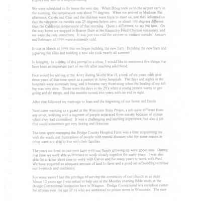Summary, reflections continued