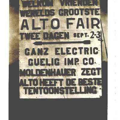 Ganz Electric Service Ad in Dutch