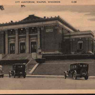 Postcard, City Hall, and Auditorium, #C-228