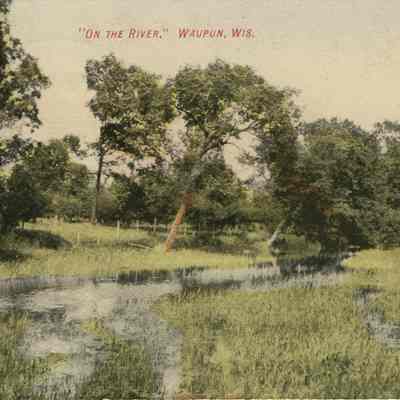 Postcard, On the River