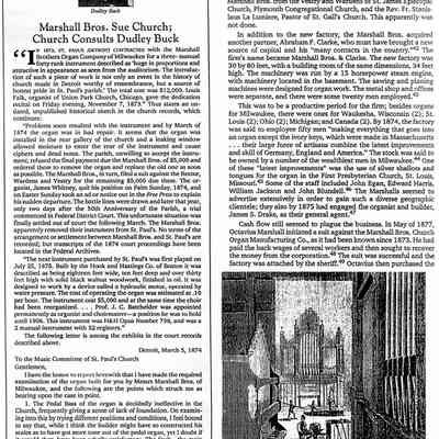 Articles About Odenbrett Organs