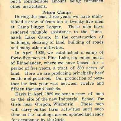 Souvenir Booklet from the Wisconsin State Prison.