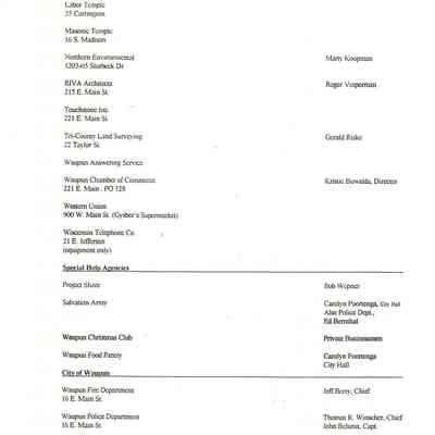 Pg. 25, Special Help, City of Waupun