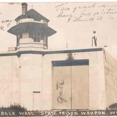 Postcard, Corrections, Wisconsin State Prison, Back Wall