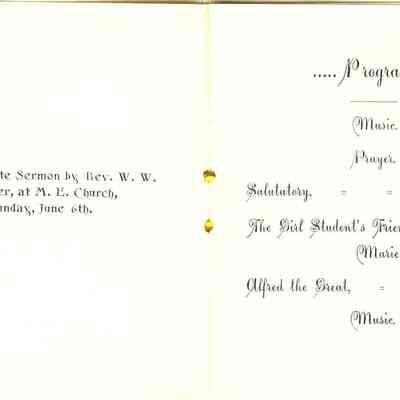 14th Commencement of SW High - 1897.